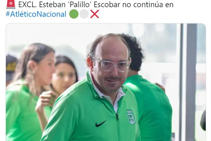 Esteban Escobar, la noticia en las últimas horas en Atlético Nacional: Foto: Captura de X