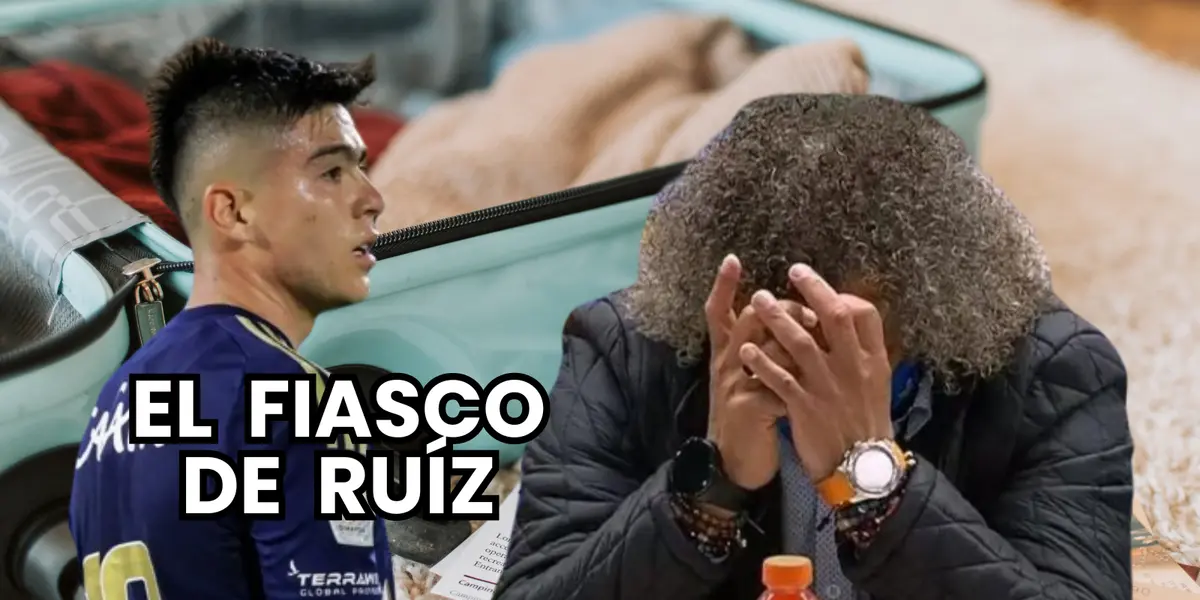 Daniel Ruíz, jugador de Millonarios FC y Alberto Gamero su entrenador