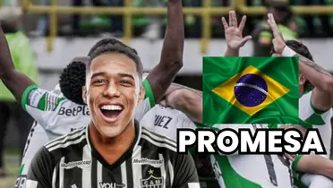 La promesa de Brahian Palacios al llegar a Brasil para los hinchas de Nacional