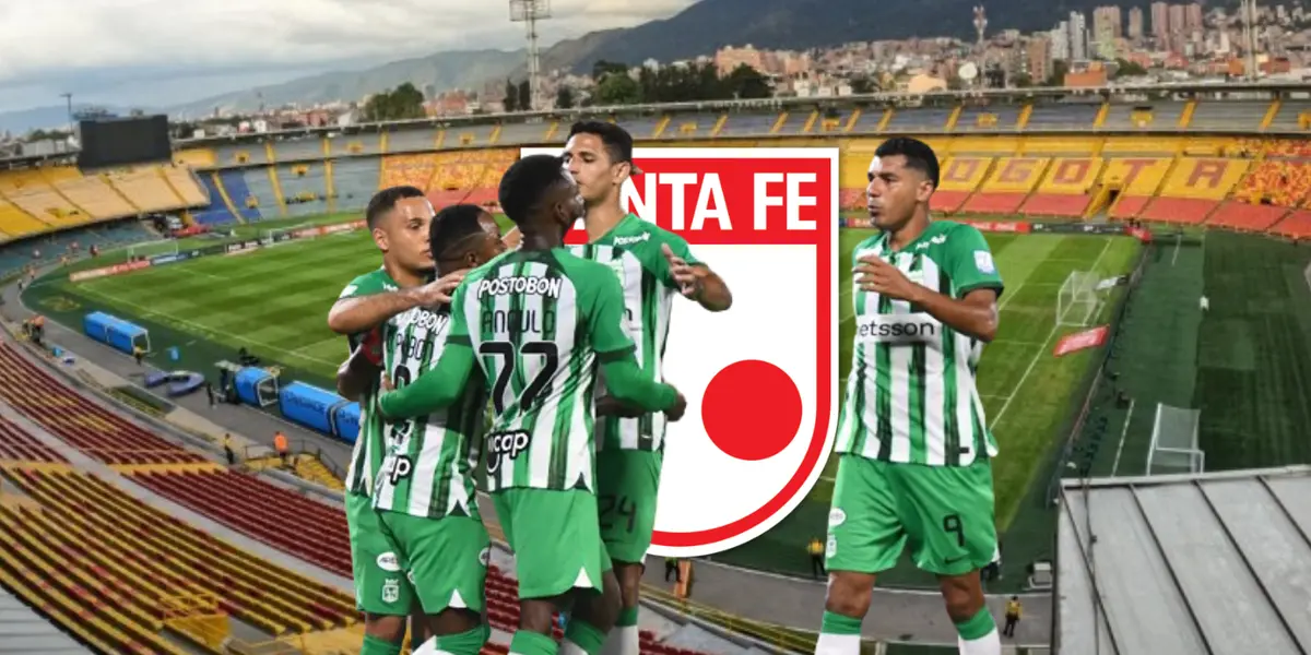 Dorlan Pabón, Álvaro Angulo, Eric Ramirez y Jefferson Duque celebrando en Atlético Nacional