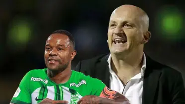 Dorlan Pabón, ex jugador de Atlético Nacional y Pablo Repetto, entrenador del club Foto: Infobae y Futbolred