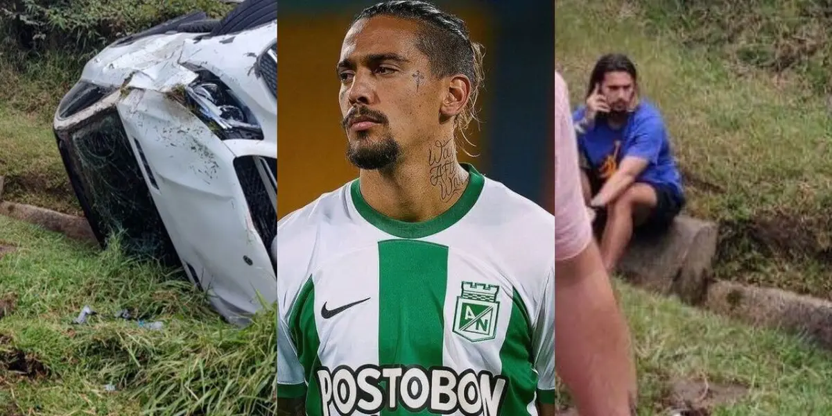 Francisco Da Costa de Atlético Nacional sufrió un accidente automovilístico.