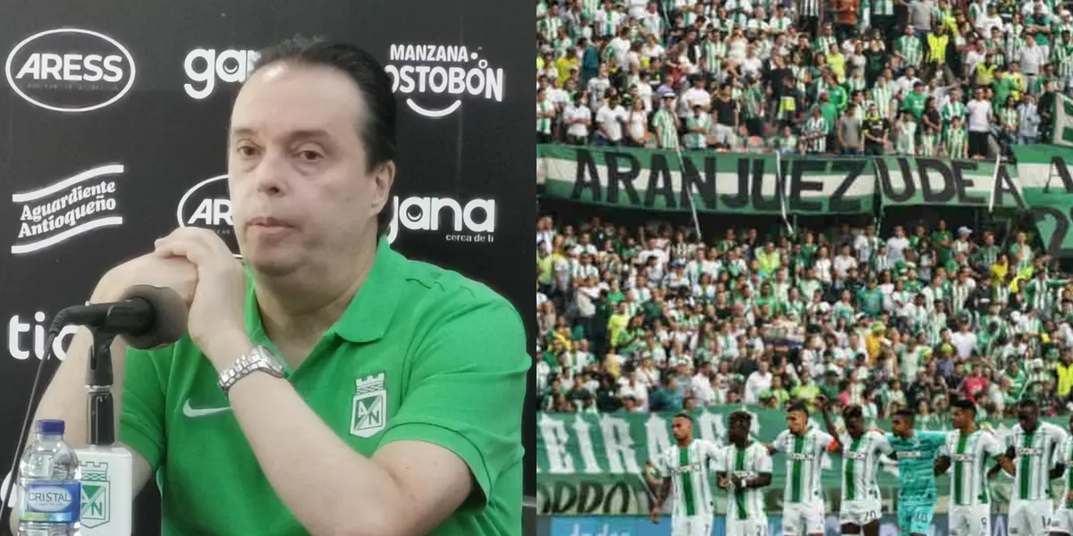 La barra principal del conjunto de Atlético Nacional reaccionaron nuevamente a la situación del club 