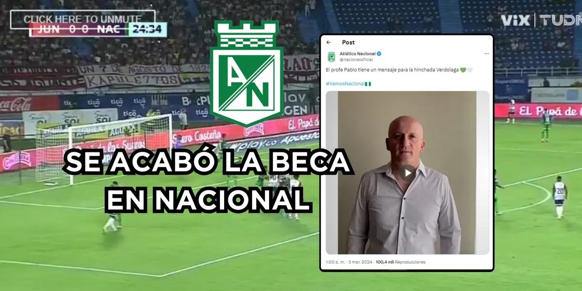 Llegó Repetto a Nacional. Foto captura de pantalla de Win Sports y de Twitter @nacionaloficial