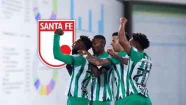 Los jugadores de Atlético Nacional celebrando un gol