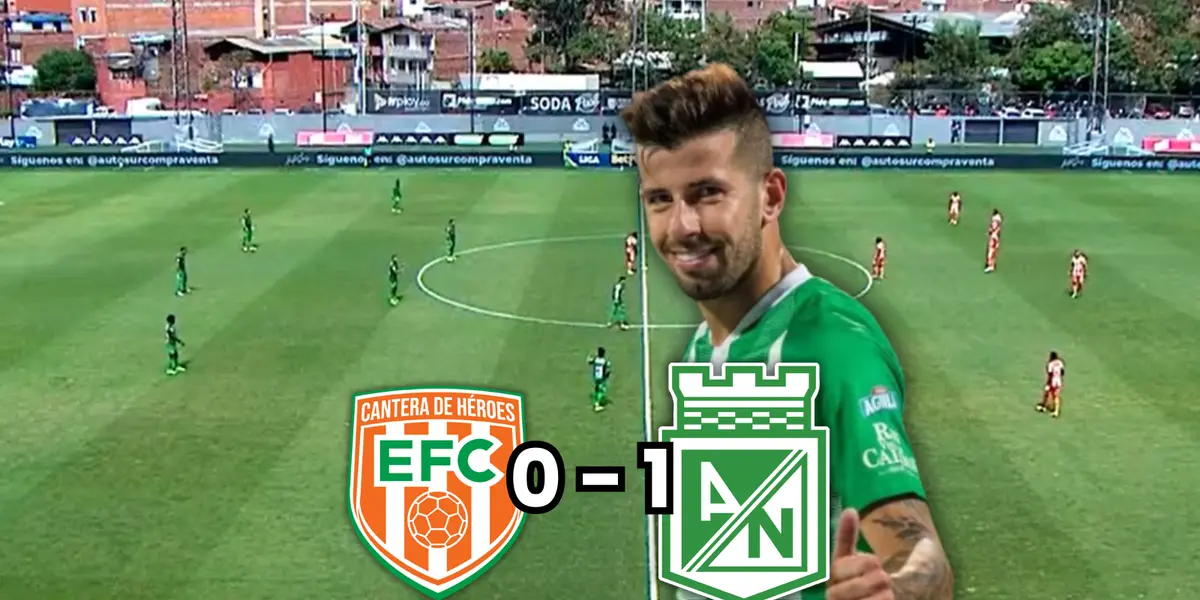 Pablo Cepellini, autor del primer gol del encuentro para Atlético Nacional 