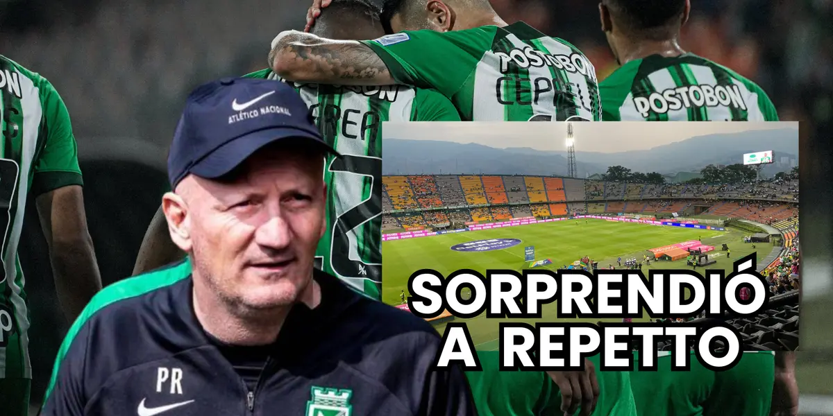 Pablo Repetto, el DT de Atlético Nacional en su ultimo juego en el Atanasio Girardot de Medellín