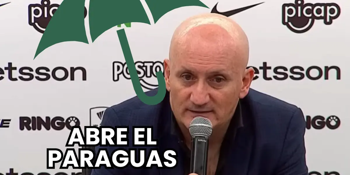 Pablo Repetto, entrenador de Atlético Nacional en rueda de prensa