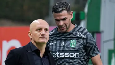 Pablo Repetto, entrenador de Atlético Nacional y Agustín Álvarez Wallace