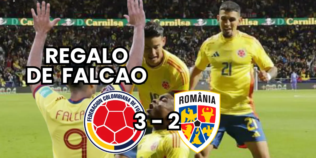 Radamel Falcao García, James Rodríguez, Daniel Muñoz y Jhon Córdoba celebrando con la Selección Colombia