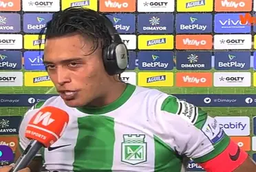 Sebastián Gómez figura en Atlético Nacional contra el Deportivo Pereira.