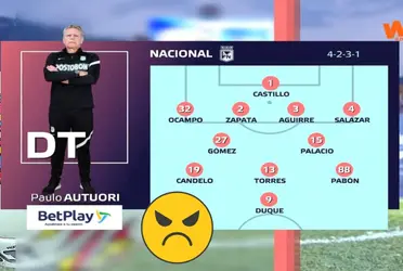 Un jugador le generaría molestias a Paulo Autuori en Atlético Nacional contra el Junior FC.